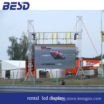 great light Epistar lamp DIP/SMD P10 rental outdoor Aluminum cabinet led display screen IP65 waterproof